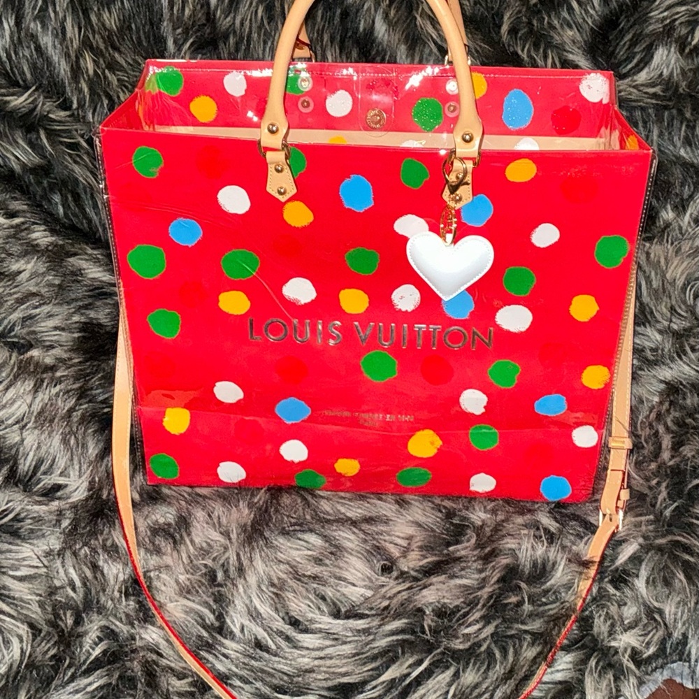 Handmade LV x Yayoi Kusama Paper Shopping Bag/Tote w/PVC Kit